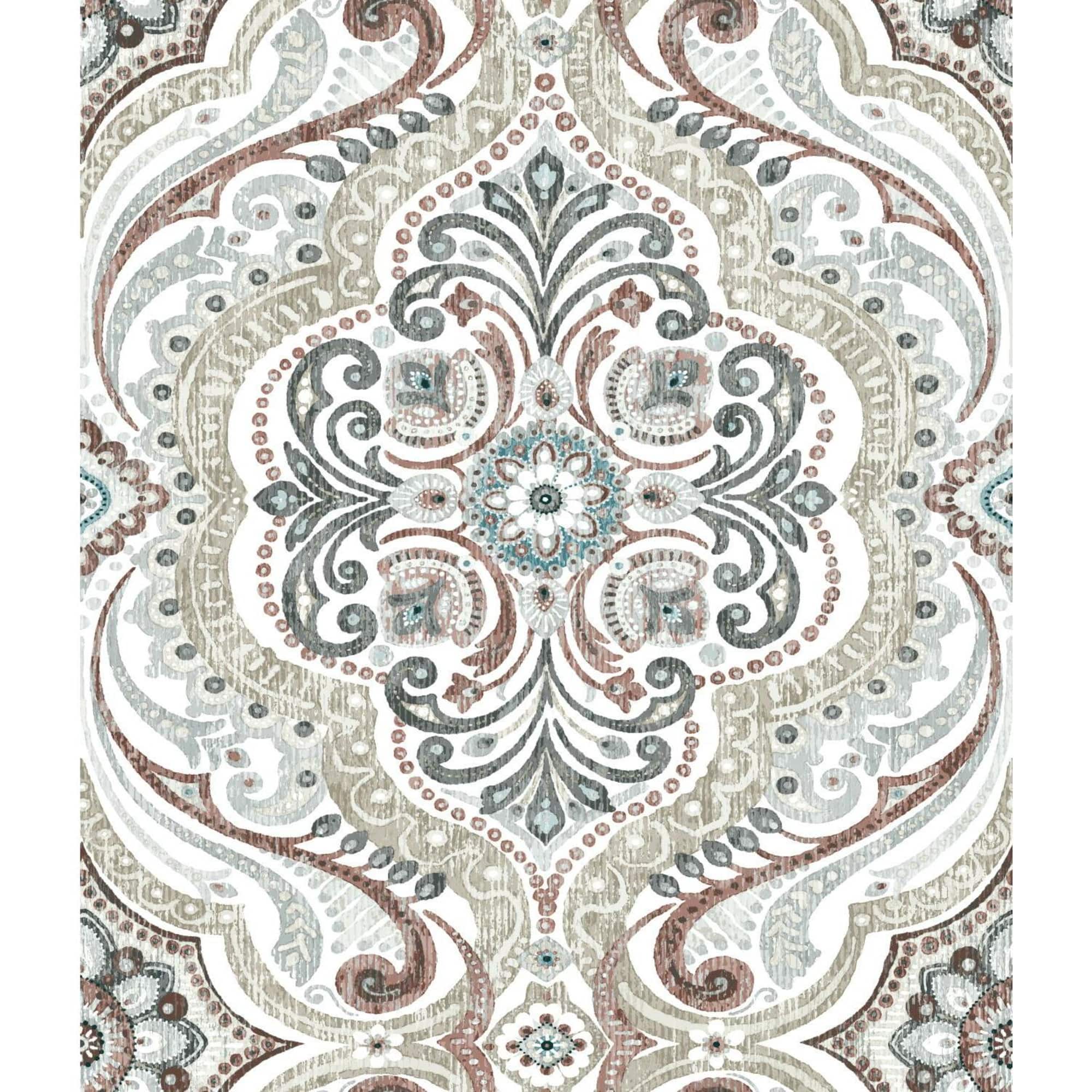 RoomMates Bohemian Damask Peel & Stick Wallpaper